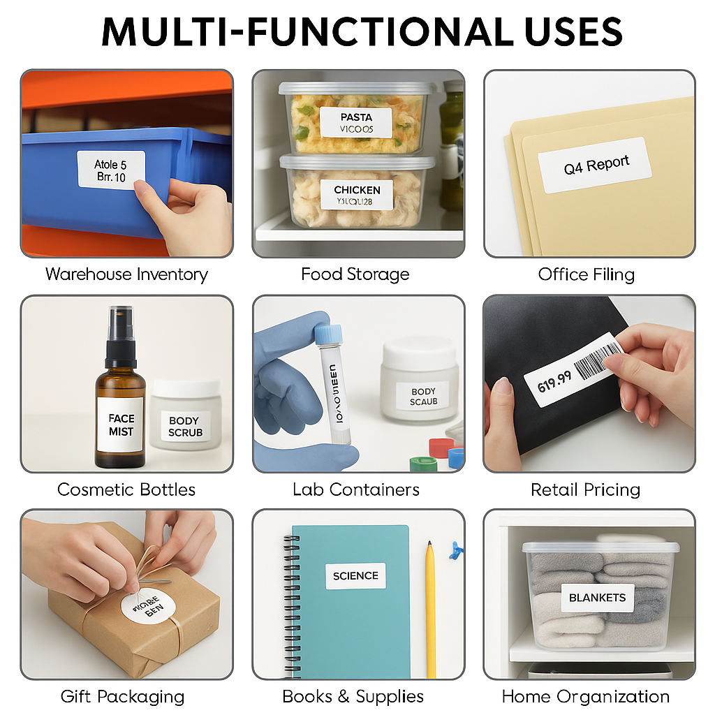 White Matte Address Labels, Self Adhesive Stickers, A4 Sheet, 99.1x57mm, 10 Labels per Sheet, 100 Sheets, for Laser and Inkjet Printing