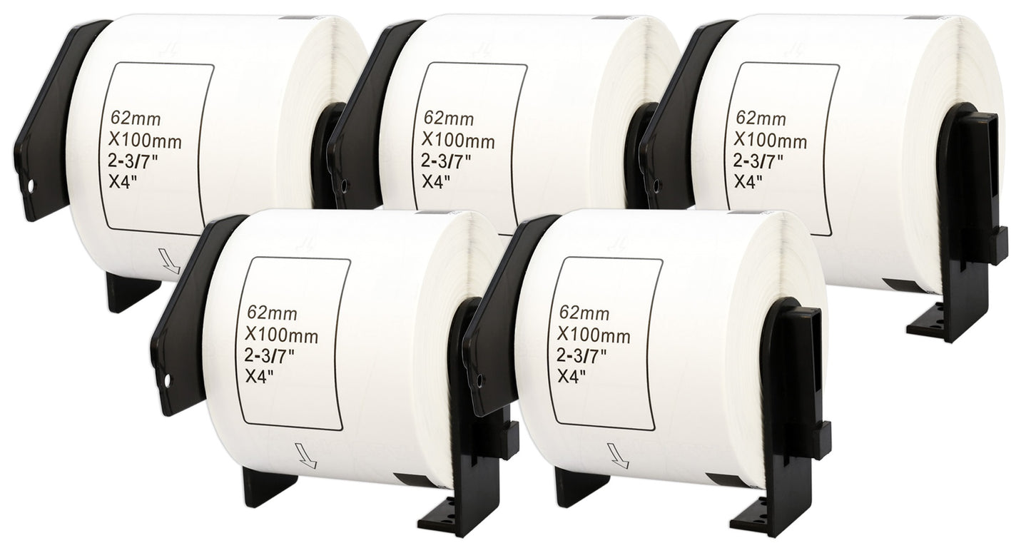 DK-11202 62 x 100 mm Compatible Shipping Labels Roll for Brother P-Touch QL-1100 QL-1060N QL-500 QL-700 QL-800 - Printing Saver