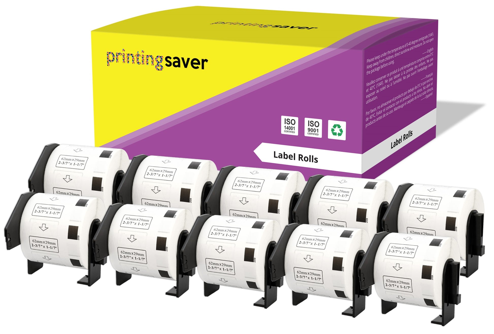 Compatible Roll DK11209 DK-11209 29mm x 62mm Address Labels for Brother P-Touch QL-1050 QL-550 QL-500 QL-570 - Printing Saver