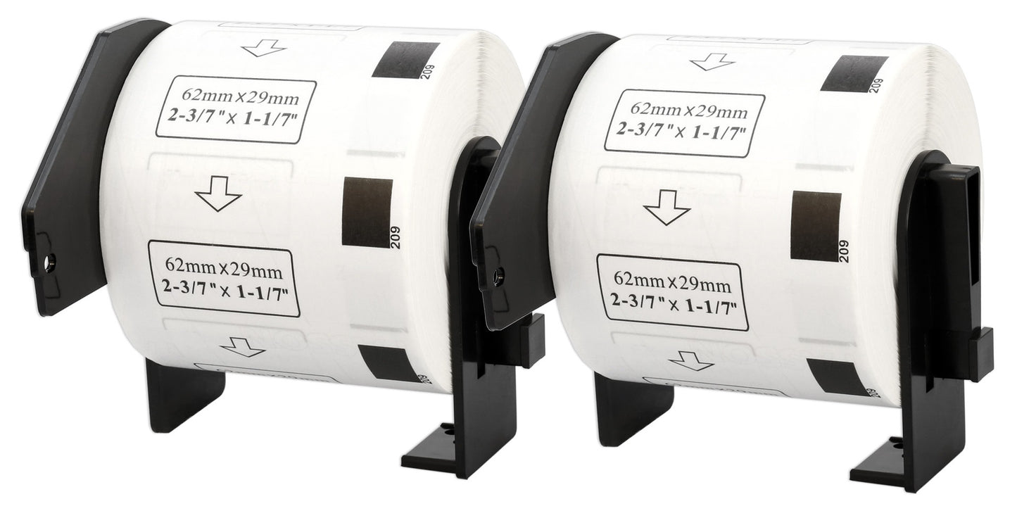DK-11209 29 x 62 mm Compatible Address Labels Roll for Brother P-Touch QL-1100 QL-1060N QL-500 QL-700 QL-800 - Printing Saver
