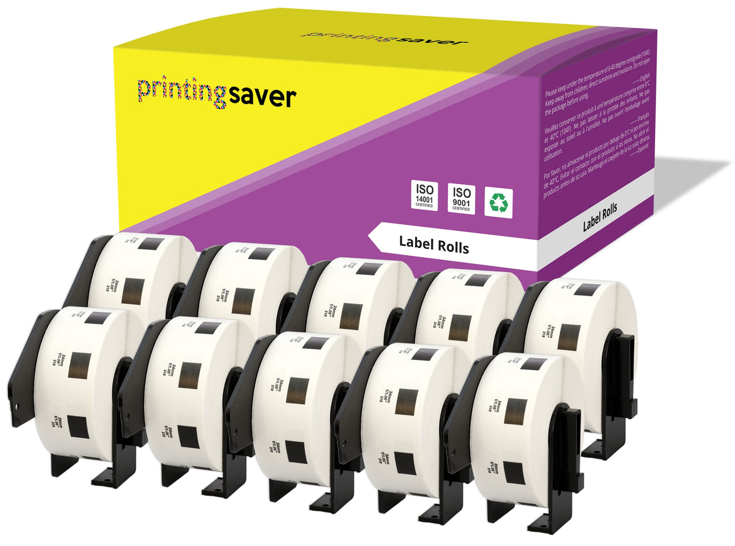 Compatible Roll DK11218 DK-11218 24mm x 24mm Round Labels for Brother P-Touch QL-1050 QL-550 QL-500 QL-570 - Printing Saver