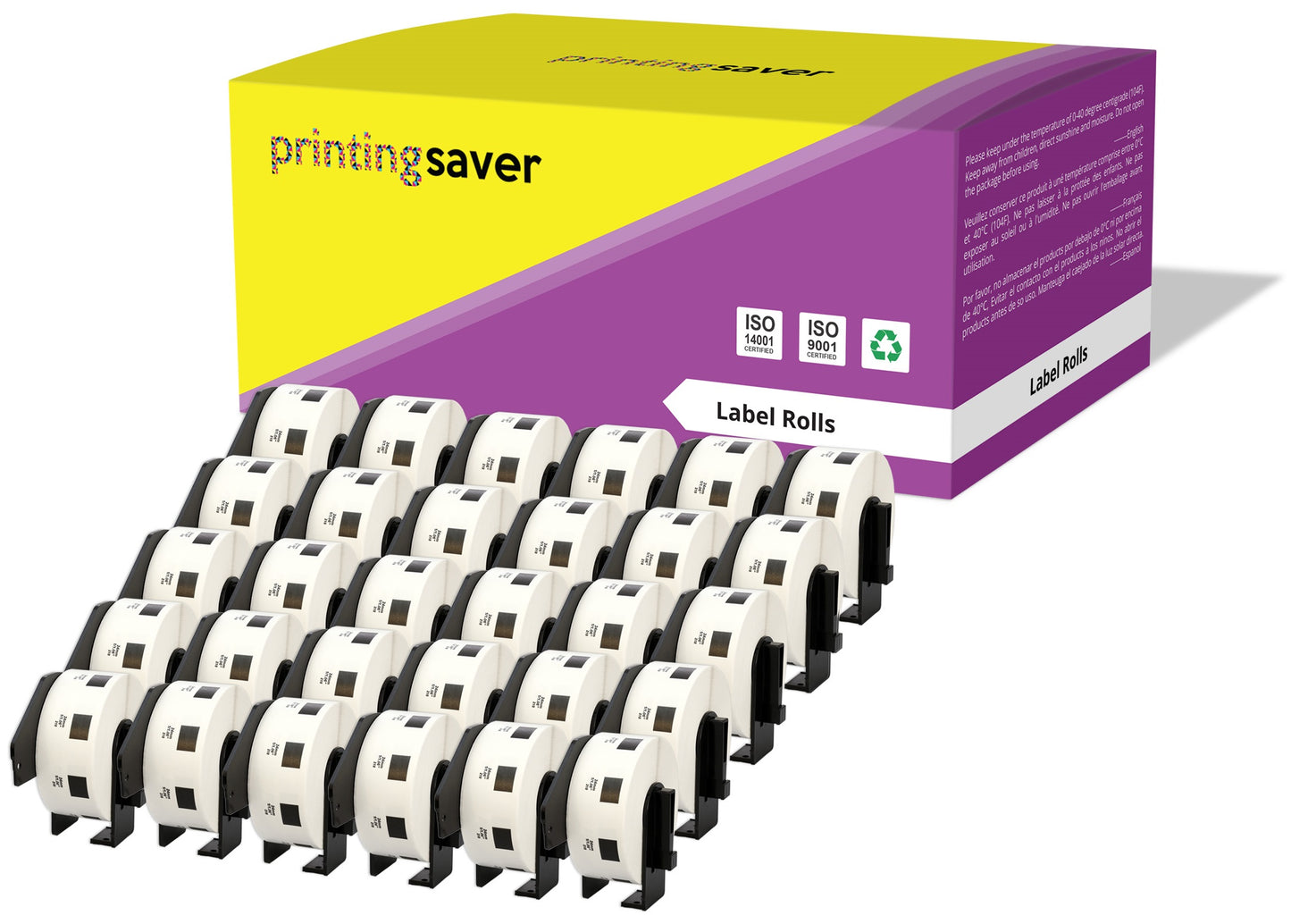 Compatible Roll DK11218 DK-11218 24mm x 24mm Round Labels for Brother P-Touch QL-1050 QL-550 QL-500 QL-570 - Printing Saver