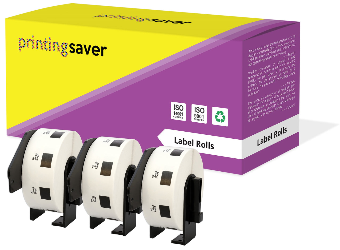 Compatible Roll DK11218 DK-11218 24mm x 24mm Round Labels for Brother P-Touch QL-1050 QL-550 QL-500 QL-570 - Printing Saver