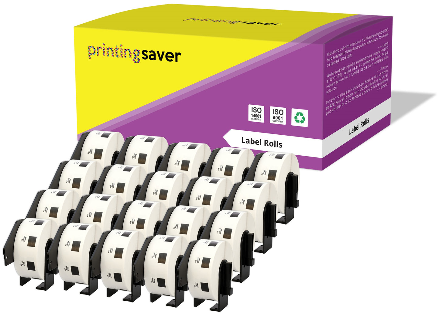 Compatible Roll DK11218 DK-11218 24mm x 24mm Round Labels for Brother P-Touch QL-1050 QL-550 QL-500 QL-570 - Printing Saver