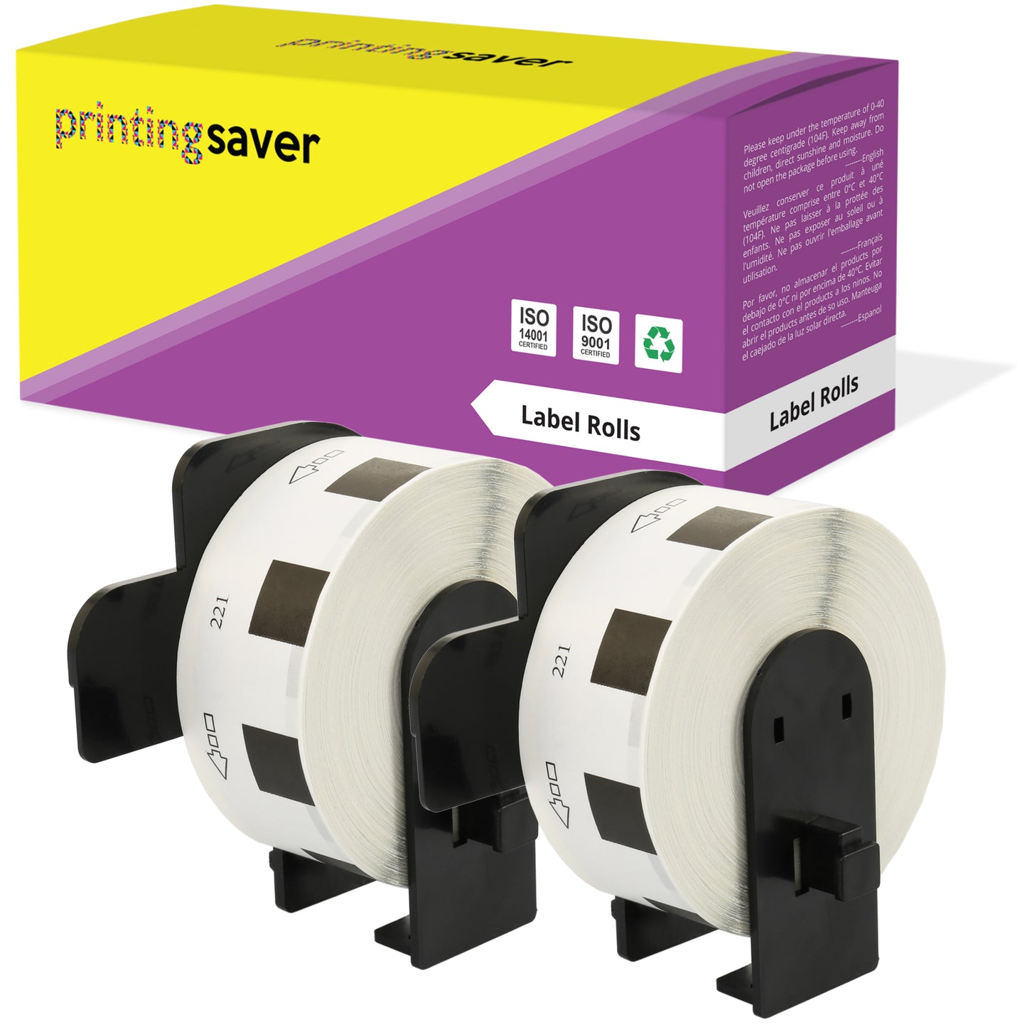 Compatible Roll DK11221 DK-11221 23mm x 23mm Square Labels for Brother P-Touch - Printing Saver