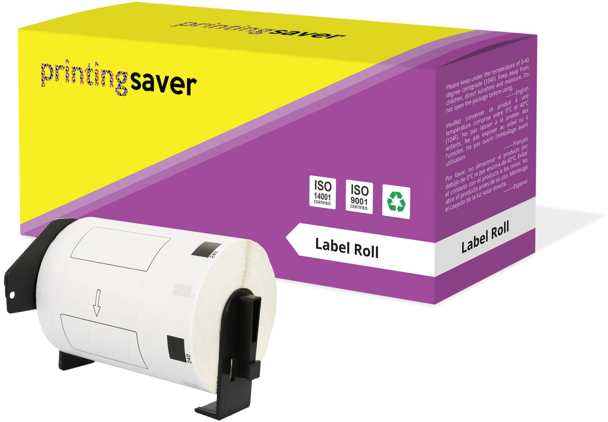 Compatible Roll DK11240 DK-11240 102mm x 51mm Barcode Labels for Brother P-Touch QL-1050 QL-1050N QL-1060N QL-1100 QL-1110NWB - Printing Saver