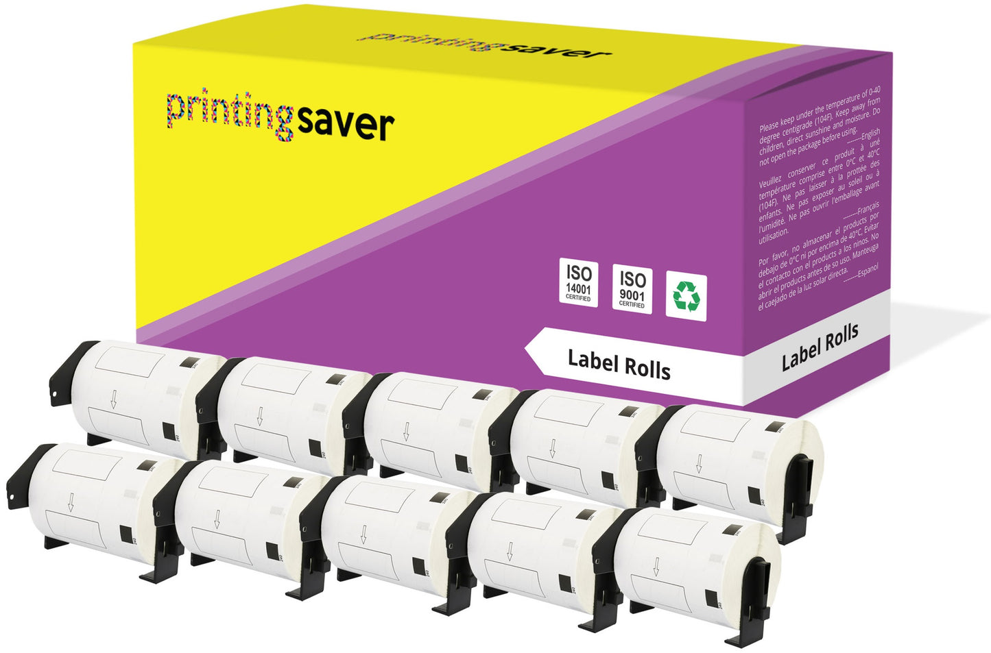 Compatible Roll DK11240 DK-11240 102mm x 51mm Barcode Labels for Brother P-Touch QL-1050 QL-1050N QL-1060N QL-1100 QL-1110NWB - Printing Saver