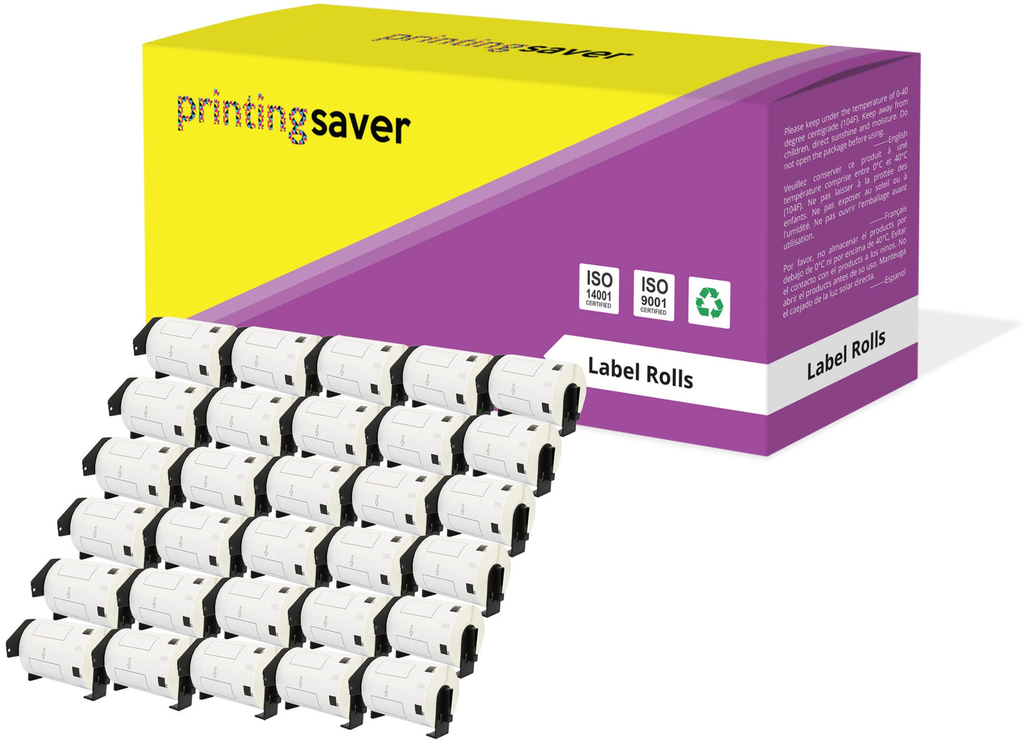 Compatible Roll DK11240 DK-11240 102mm x 51mm Barcode Labels for Brother P-Touch QL-1050 QL-1050N QL-1060N QL-1100 QL-1110NWB - Printing Saver