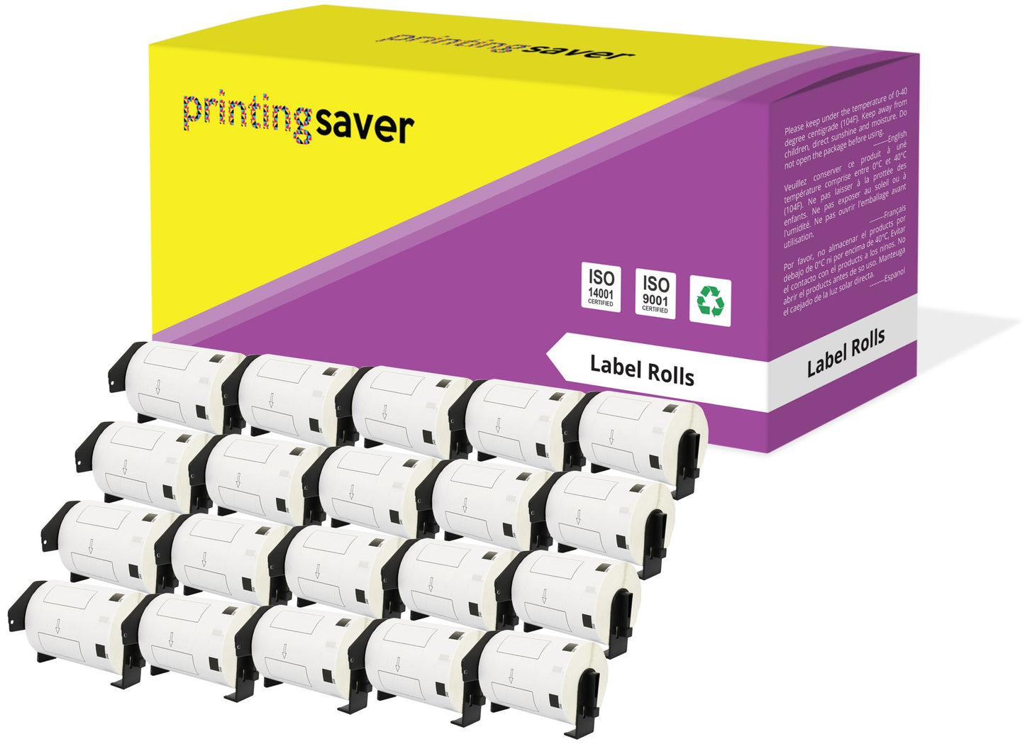 Compatible Roll DK11240 DK-11240 102mm x 51mm Barcode Labels for Brother P-Touch QL-1050 QL-1050N QL-1060N QL-1100 QL-1110NWB - Printing Saver