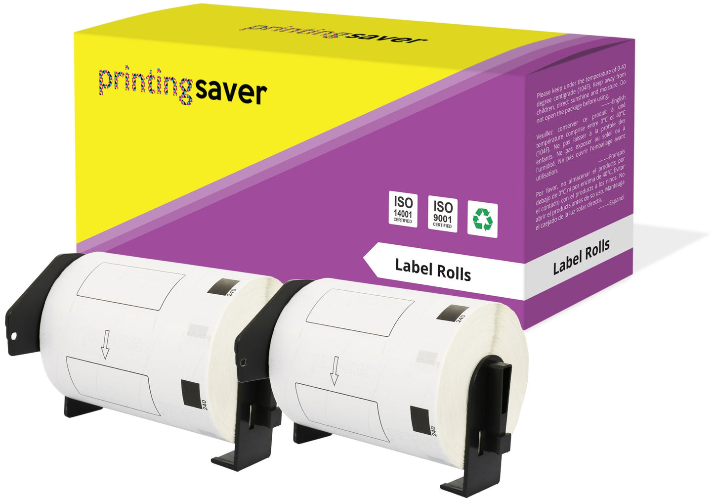 Compatible Roll DK11240 DK-11240 102mm x 51mm Barcode Labels for Brother P-Touch QL-1050 QL-1050N QL-1060N QL-1100 QL-1110NWB - Printing Saver