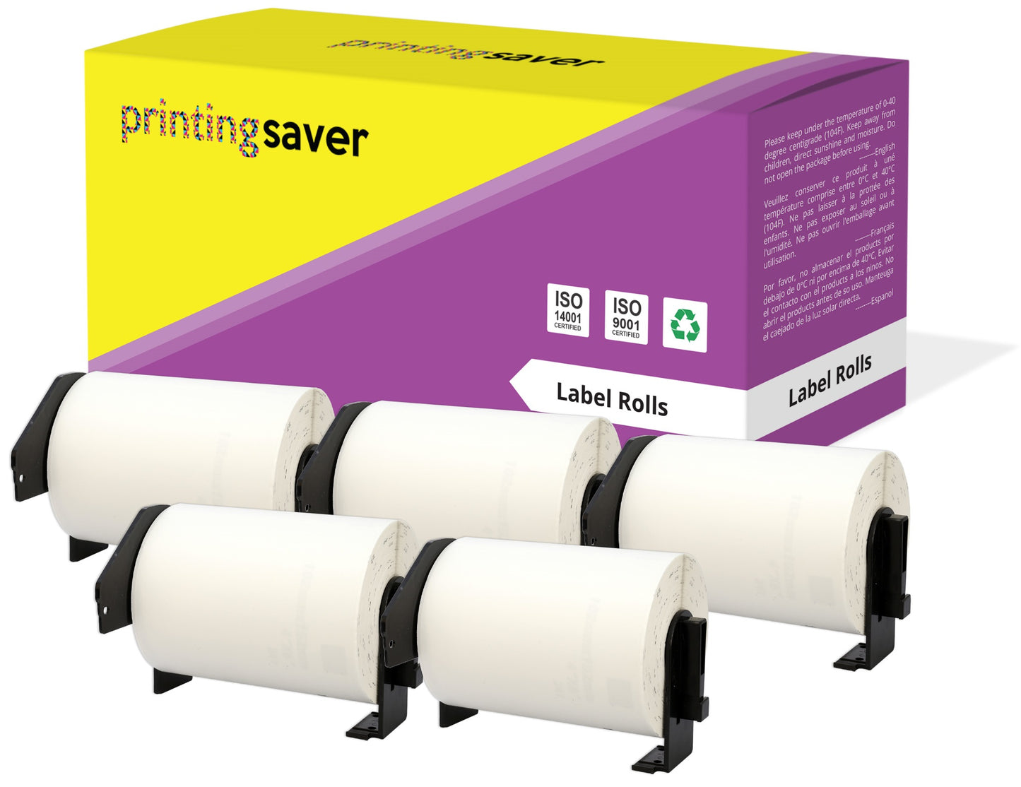 Compatible Roll DK11241 DK-11241 102mm x 152mm Address Labels for Brother P-Touch QL-1050 QL-1050N QL-1060N QL-1100 QL-1110NWB - Printing Saver