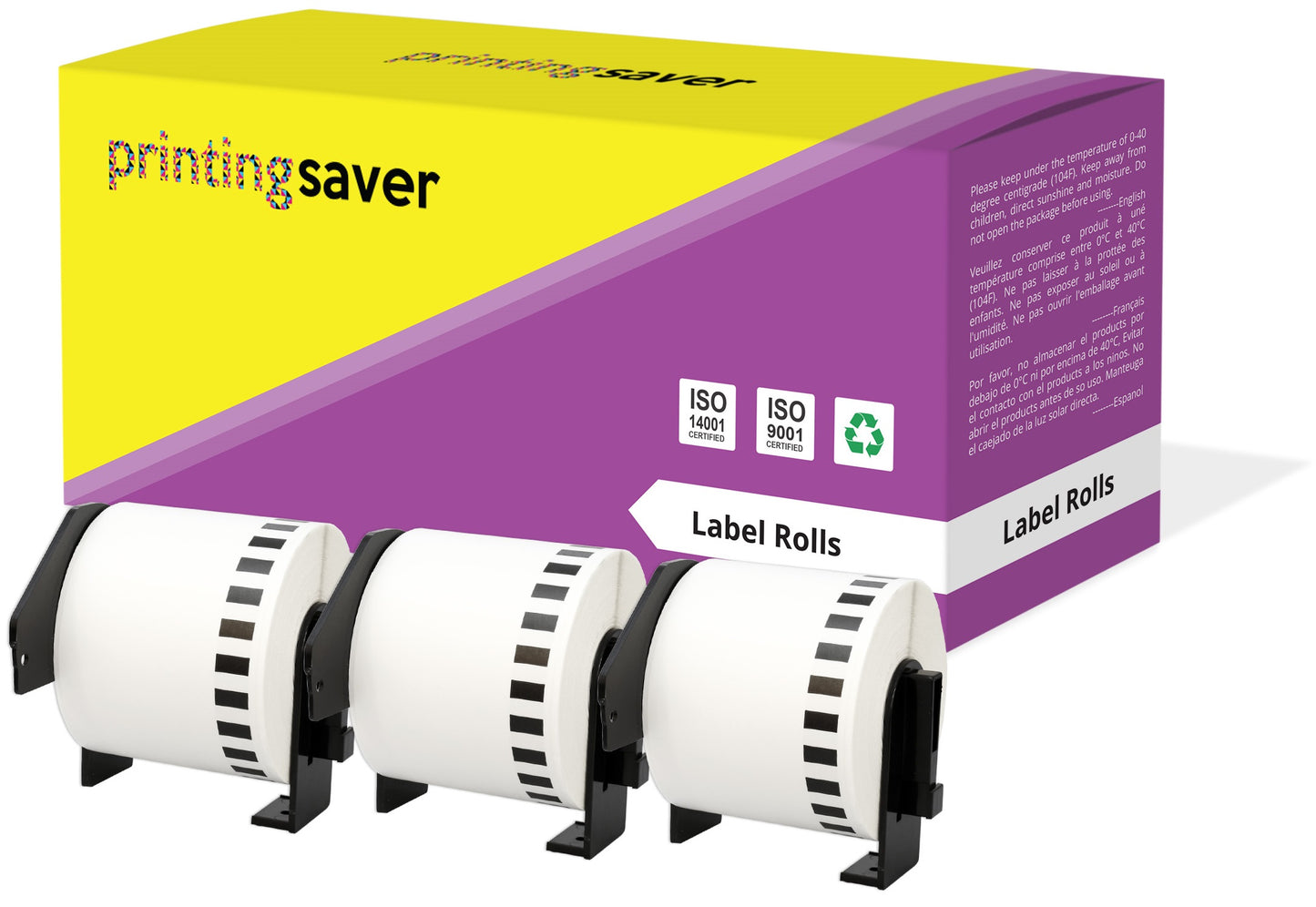 Compatible Roll DK22205 DK-22205 62mm x 30.48m Continuous Address Labels for Brother P-Touch QL-1050 QL-550 QL-500 QL-570 - Printing Saver