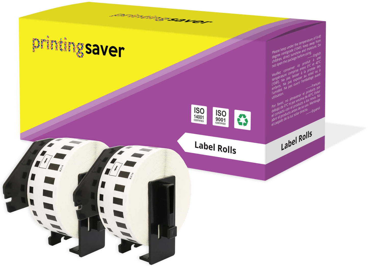 Compatible Roll DK22214 DK-22214 12mm x 30.48m Continuous Address Labels for Brother P-Touch QL-1050 QL-550 QL-500 QL-570 - Printing Saver