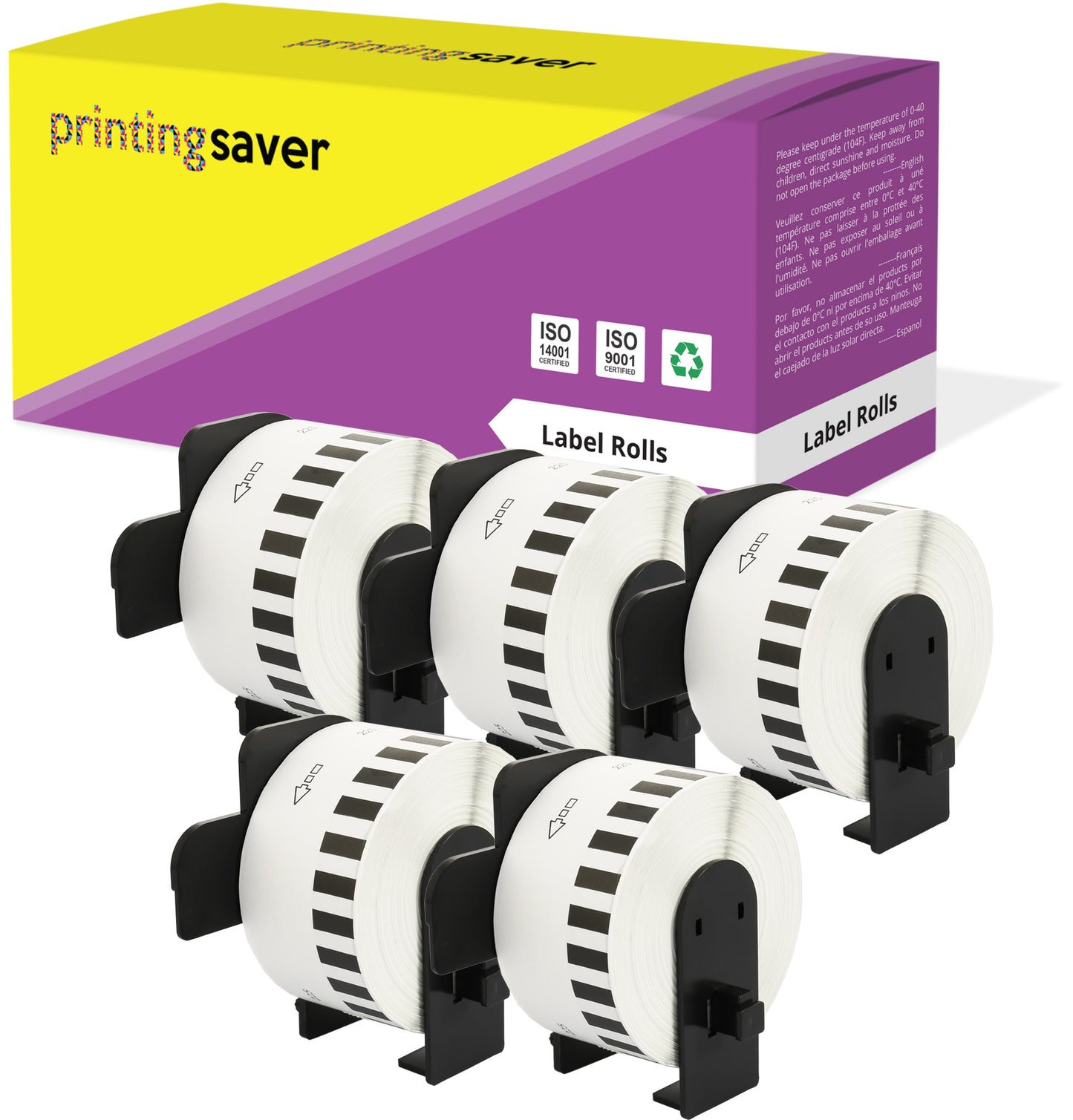 Compatible Roll DK22225 DK-22225 38mm x 30.48m Continuous Labels for Brother P-Touch - Printing Saver