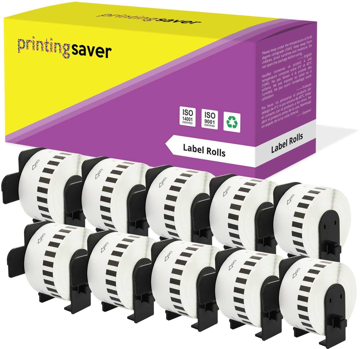 Compatible Roll DK22225 DK-22225 38mm x 30.48m Continuous Labels for Brother P-Touch - Printing Saver