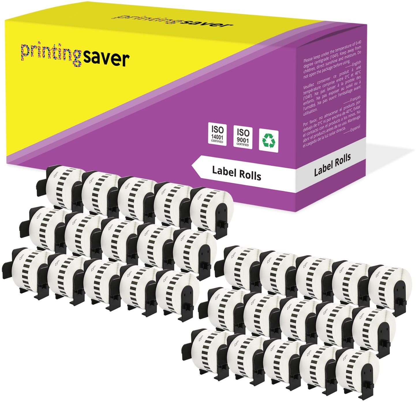 Compatible Roll DK22225 DK-22225 38mm x 30.48m Continuous Labels for Brother P-Touch - Printing Saver