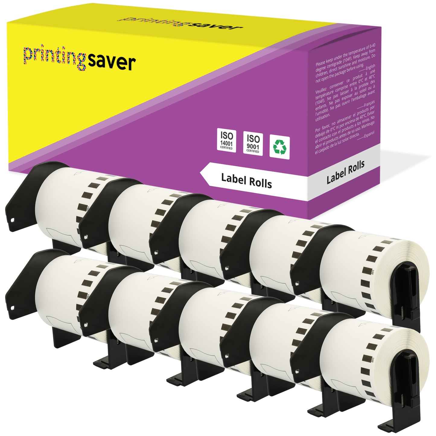 Compatible Roll DK22251 DK-22251 62mm x 15.24m Continuous Labels for Brother P-Touch - Printing Saver