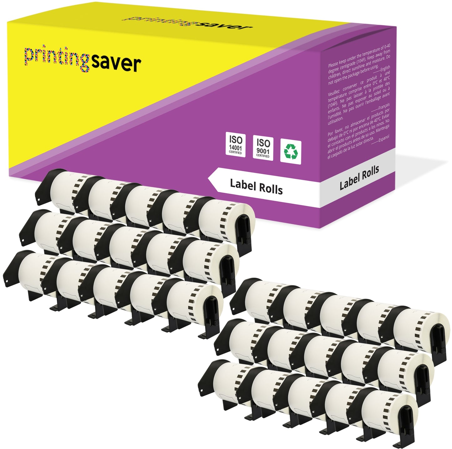 Compatible Roll DK22251 DK-22251 62mm x 15.24m Continuous Labels for Brother P-Touch - Printing Saver