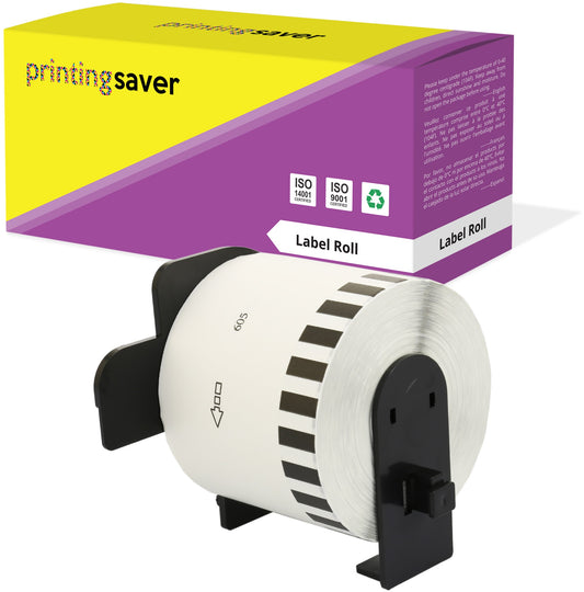 Compatible Roll DK44605 DK-44605 62mm x 30.48m Continuous Labels for Brother P-Touch - Printing Saver
