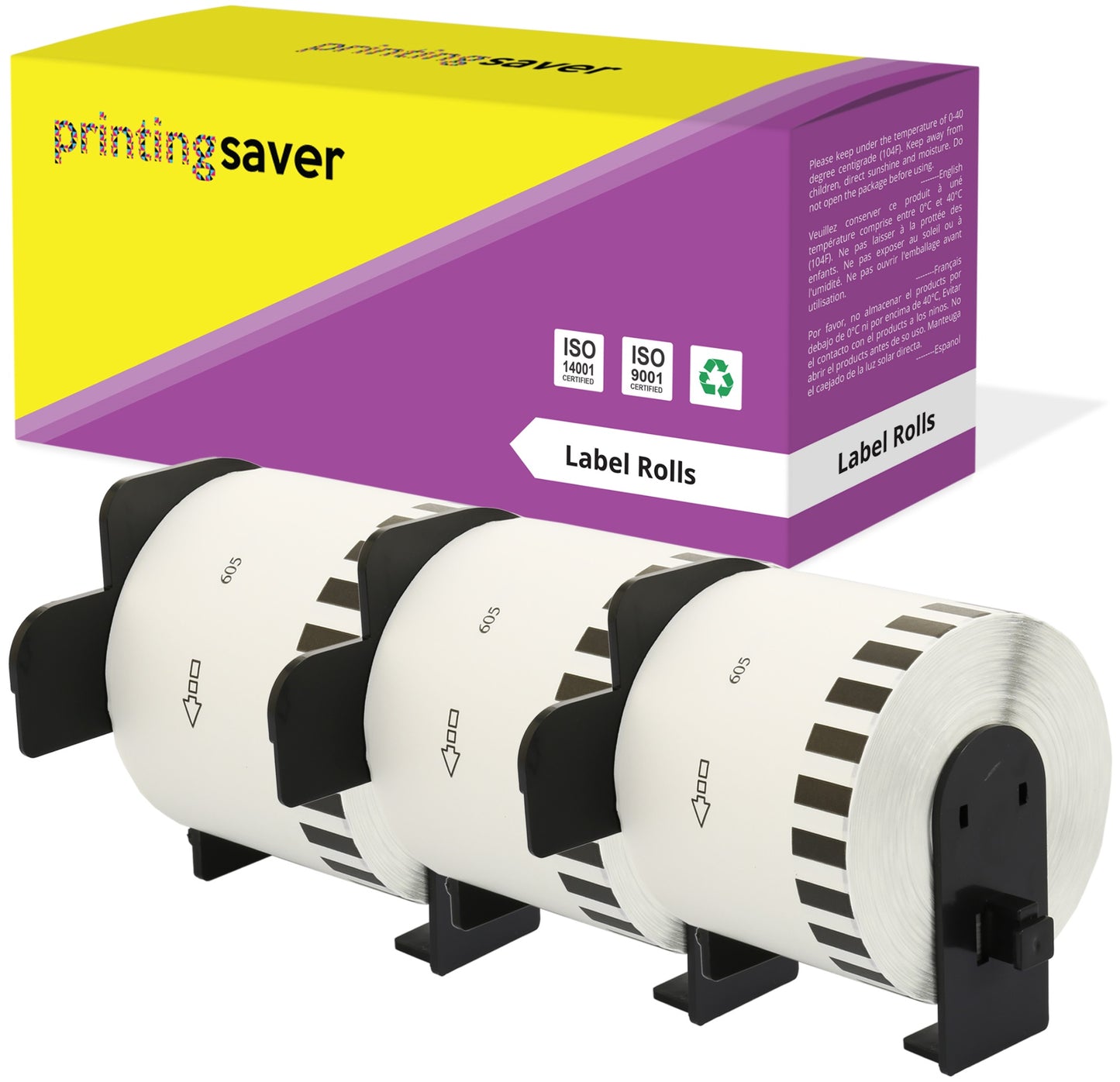 Compatible Roll DK44605 DK-44605 62mm x 30.48m Continuous Labels for Brother P-Touch - Printing Saver