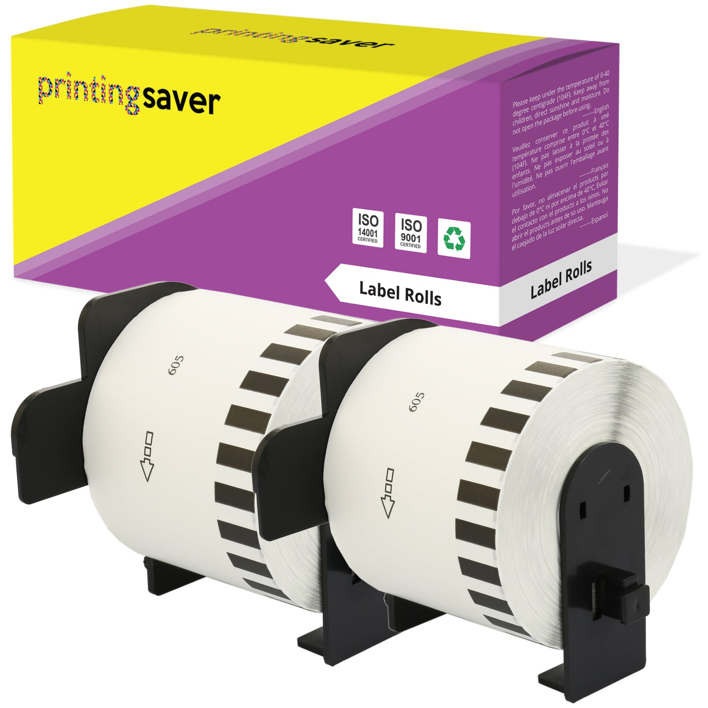 Compatible Roll DK44605 DK-44605 62mm x 30.48m Continuous Labels for Brother P-Touch - Printing Saver