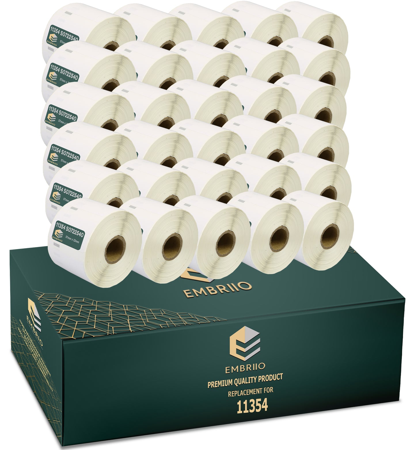 Compatible Dymo 11354 labels - 57mm x 32mm