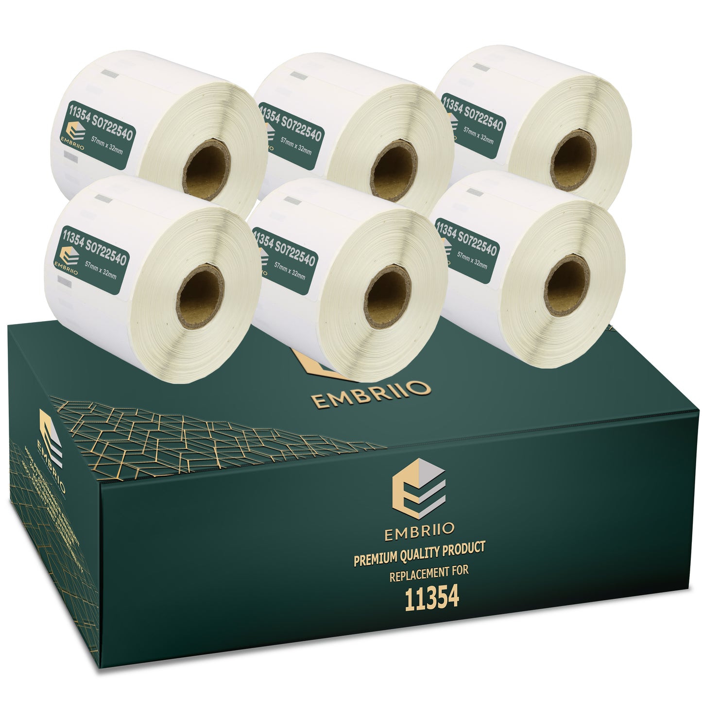 Compatible Dymo 11354 labels - 57mm x 32mm