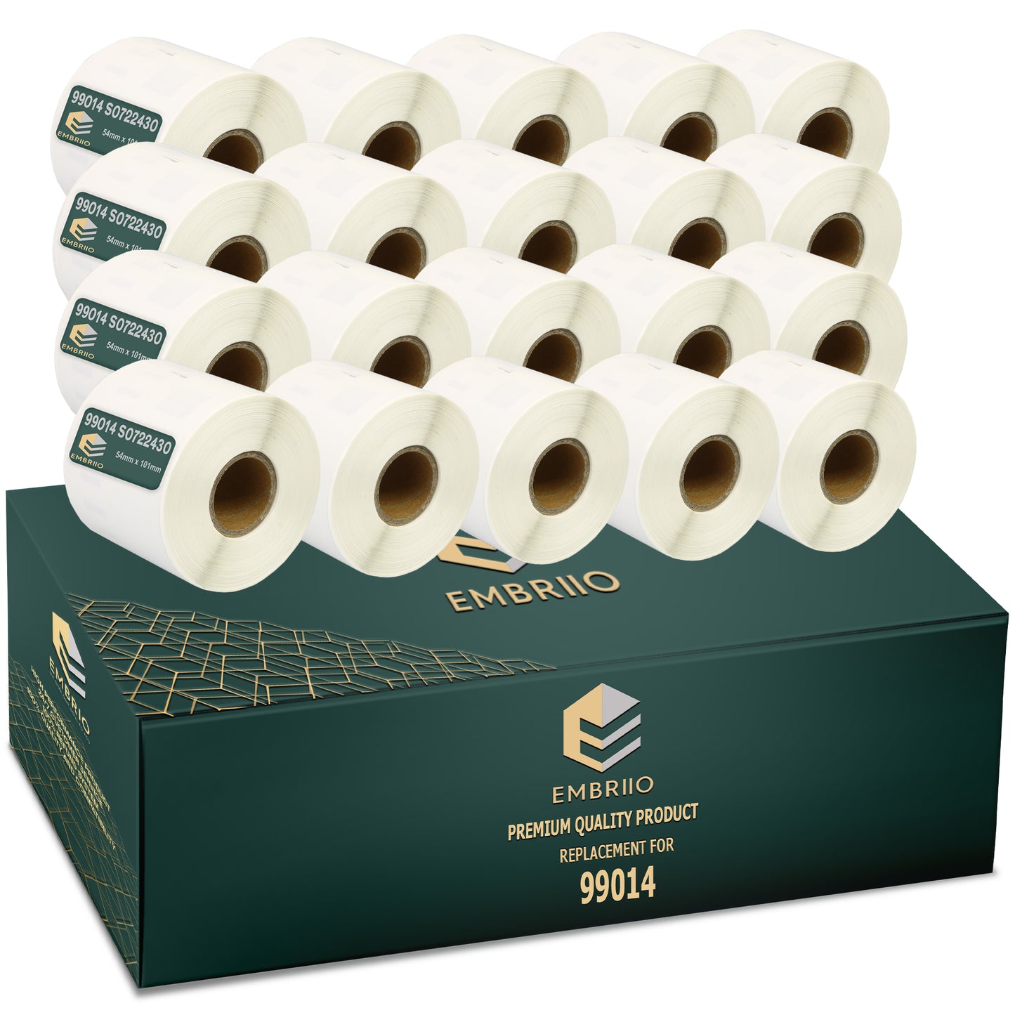 Compatible Dymo 99014 labels - Shipping Name Badge Label Rolls - 54mm x 101mm