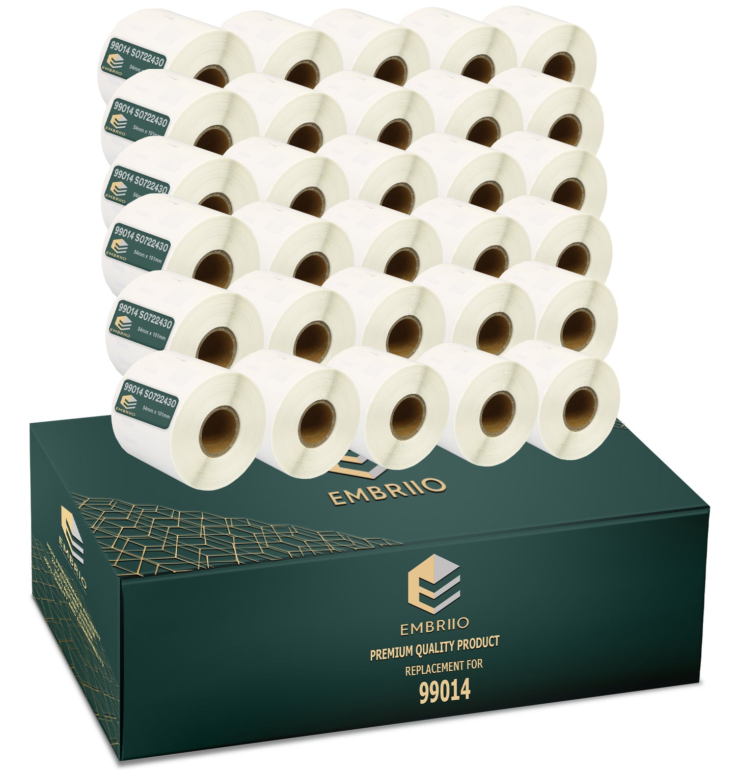 Compatible Dymo 99014 labels - Shipping Name Badge Label Rolls - 54mm x 101mm