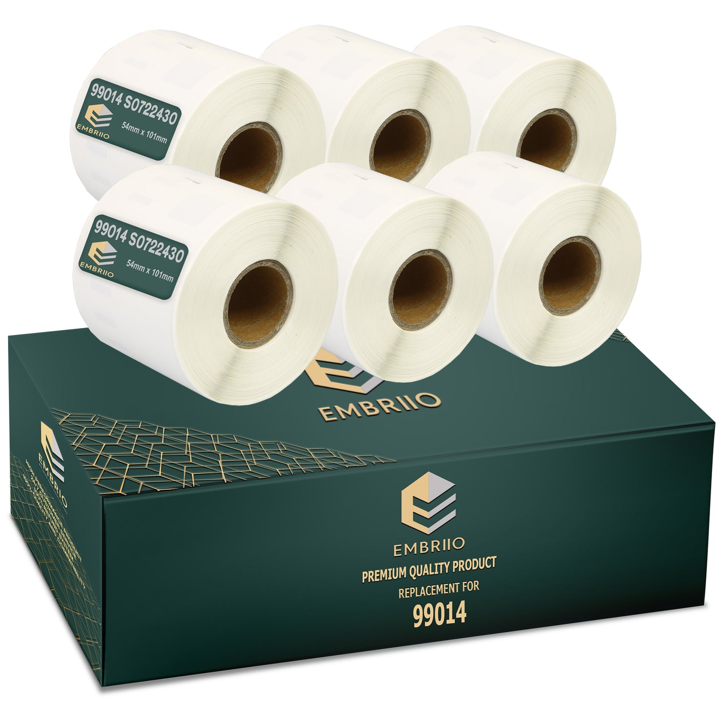 Compatible Dymo 99014 labels - Shipping Name Badge Label Rolls - 54mm x 101mm