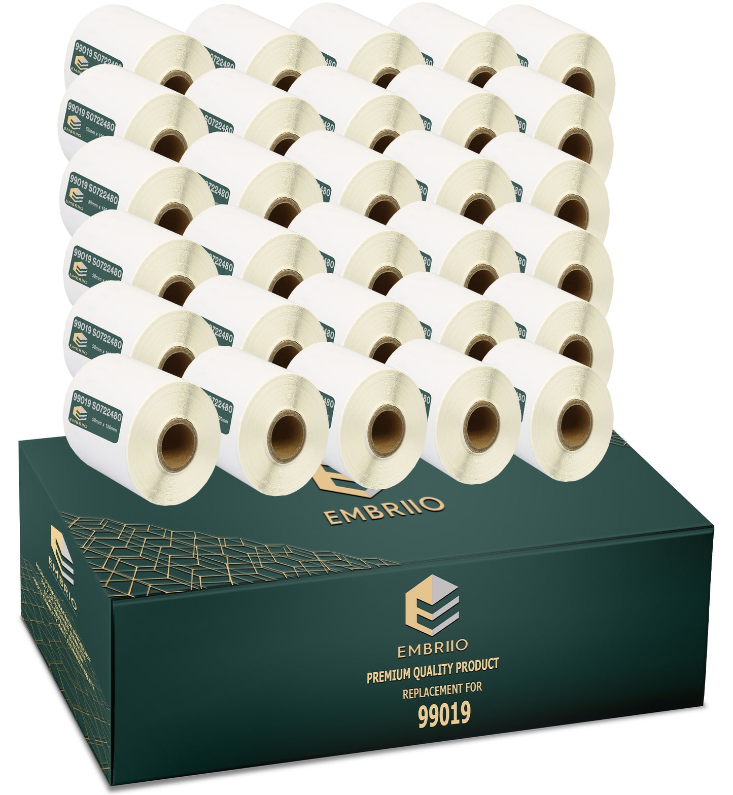 Compatible Dymo 99019 labels - Lever Arch File Label Rolls - 59mm x 190mm