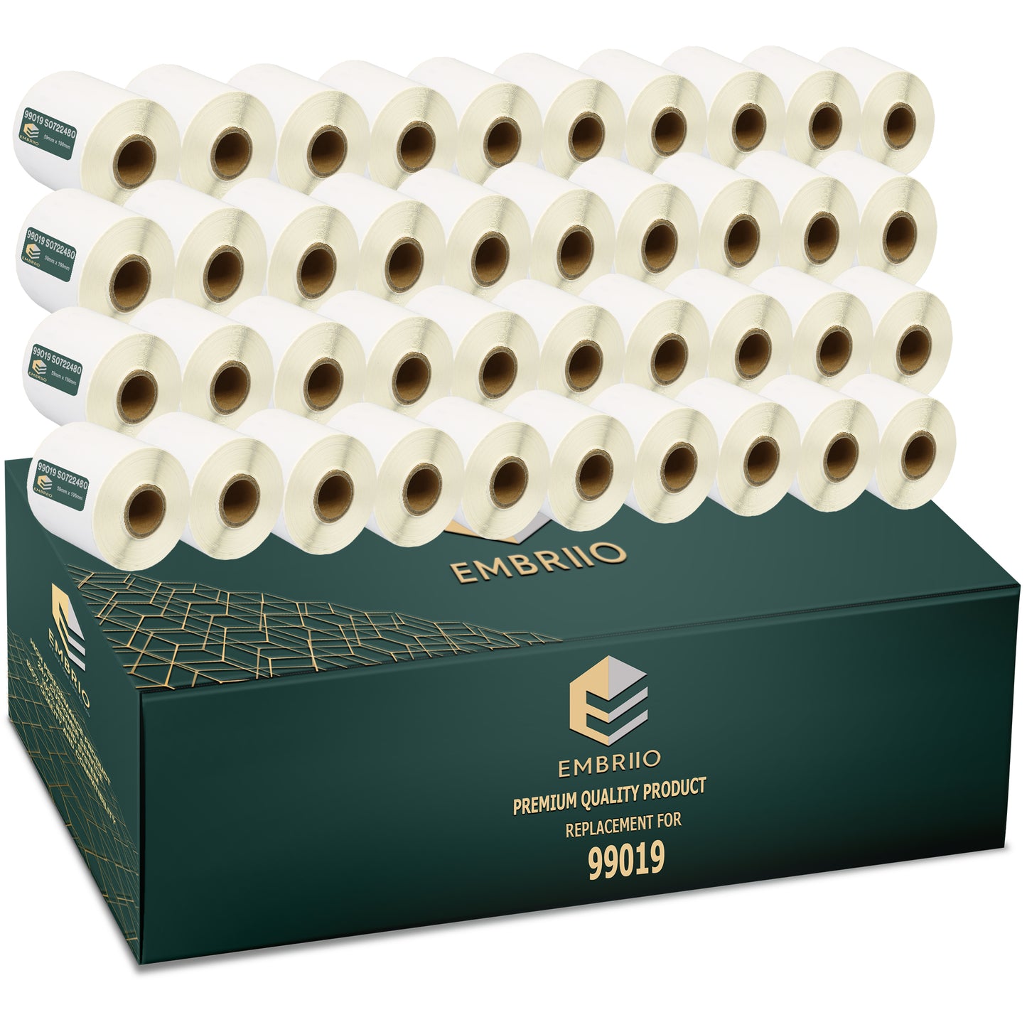 Compatible Dymo 99019 labels - Lever Arch File Label Rolls - 59mm x 190mm