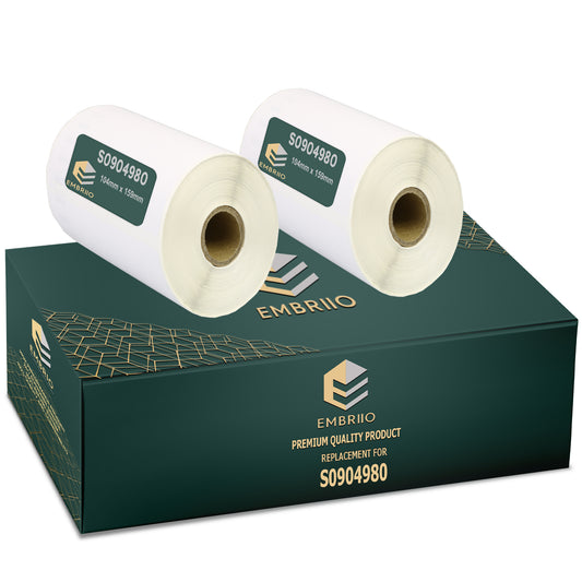 Compatible Dymo S0904980 labels - Shipping Label Rolls - 104mm x 159mm