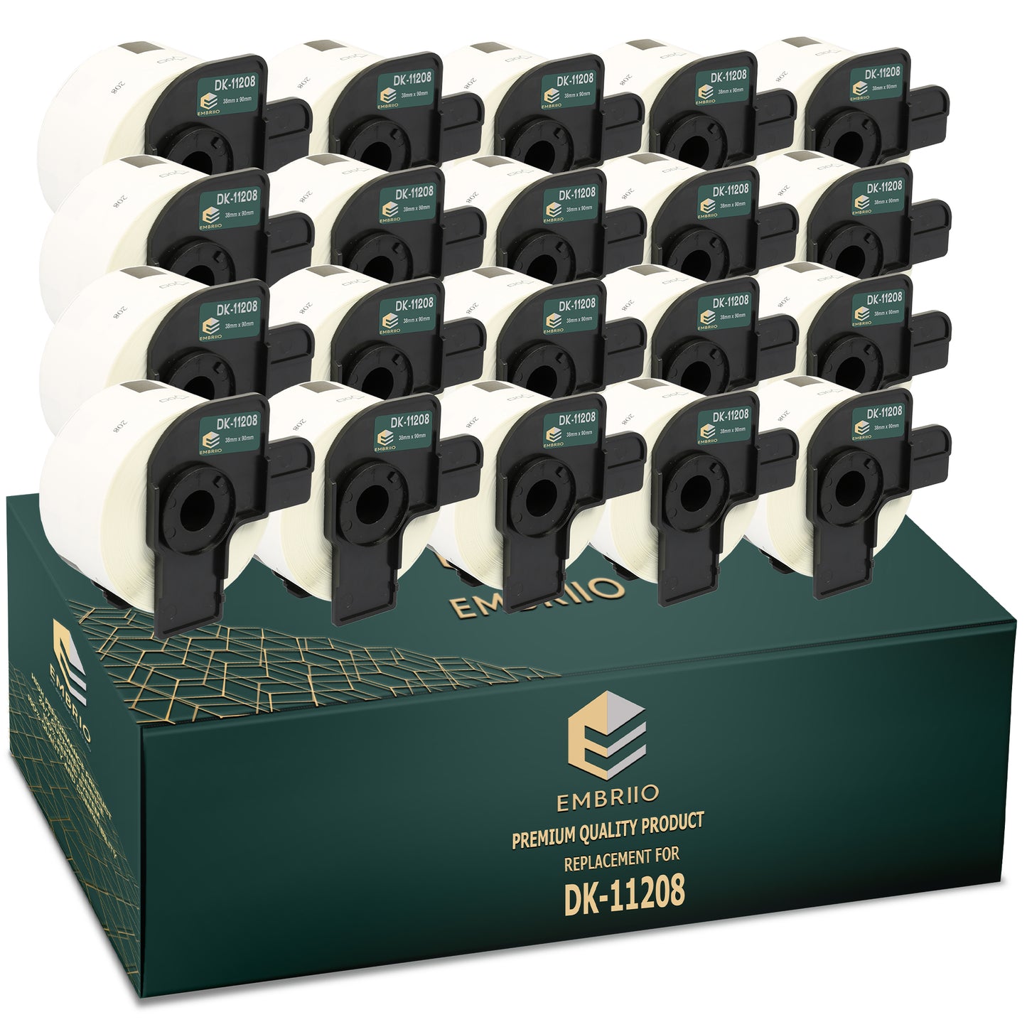 Compatible dk11208 Brother labels - Address Label Rolls - 38mm x 90mm