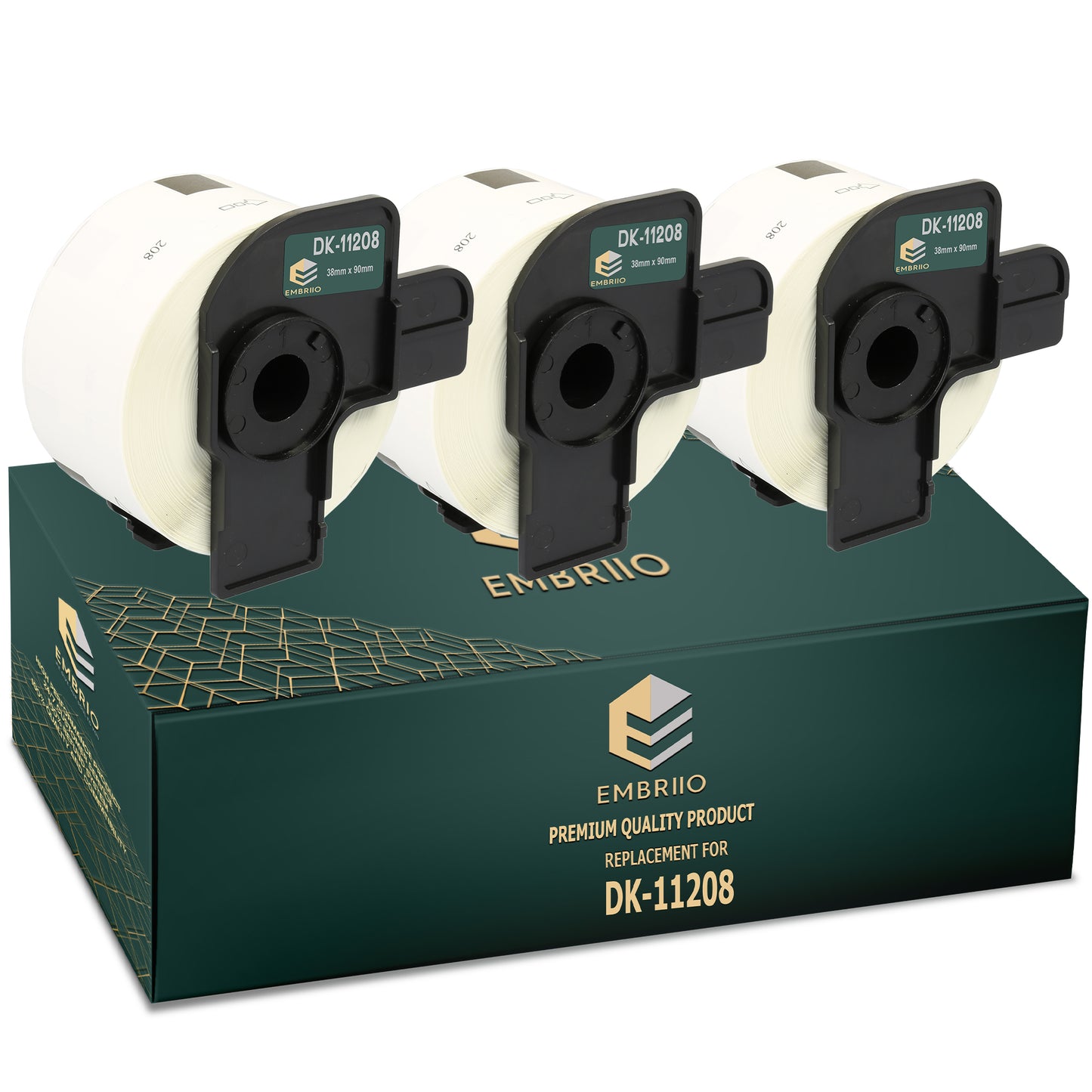 Compatible dk11208 Brother labels - Address Label Rolls - 38mm x 90mm