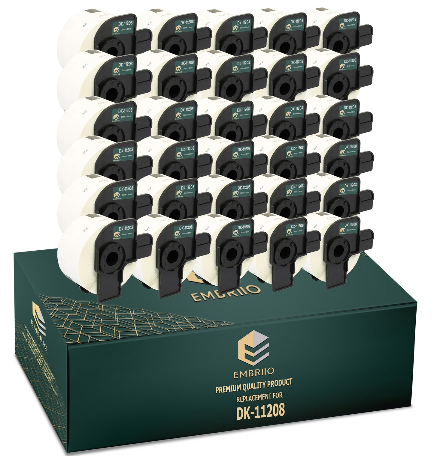 Compatible dk11208 Brother labels - Address Label Rolls - 38mm x 90mm