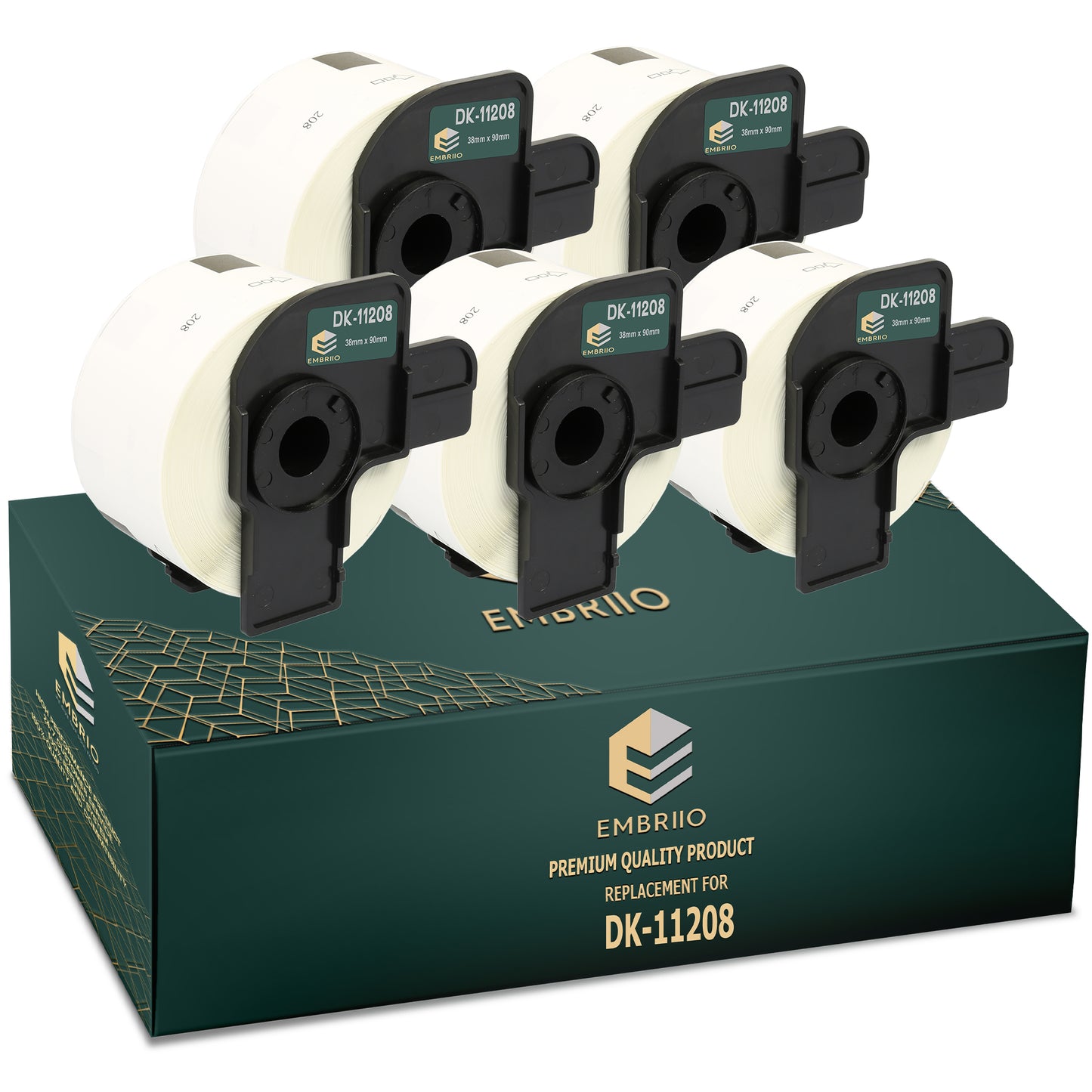 Compatible dk11208 Brother labels - Address Label Rolls - 38mm x 90mm