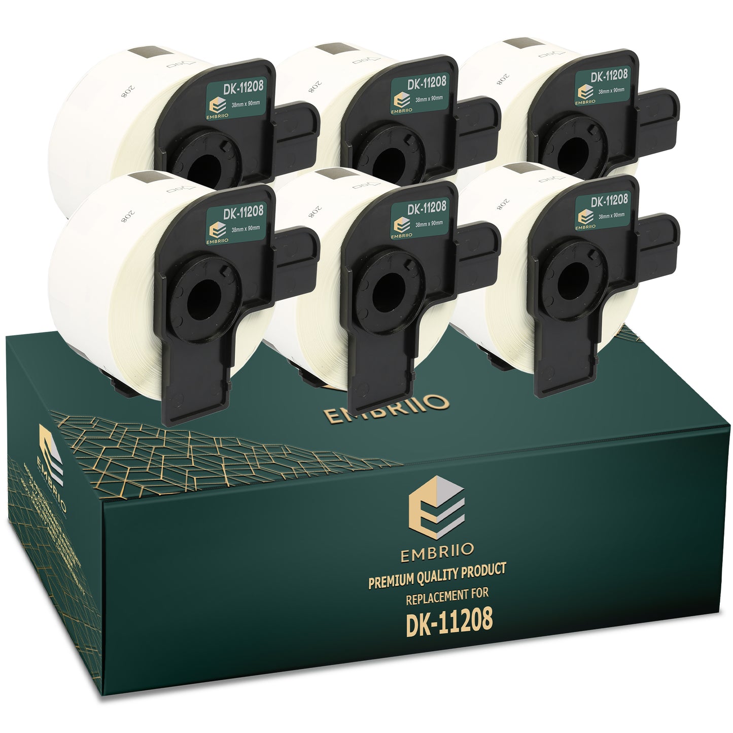 Compatible dk11208 Brother labels - Address Label Rolls - 38mm x 90mm