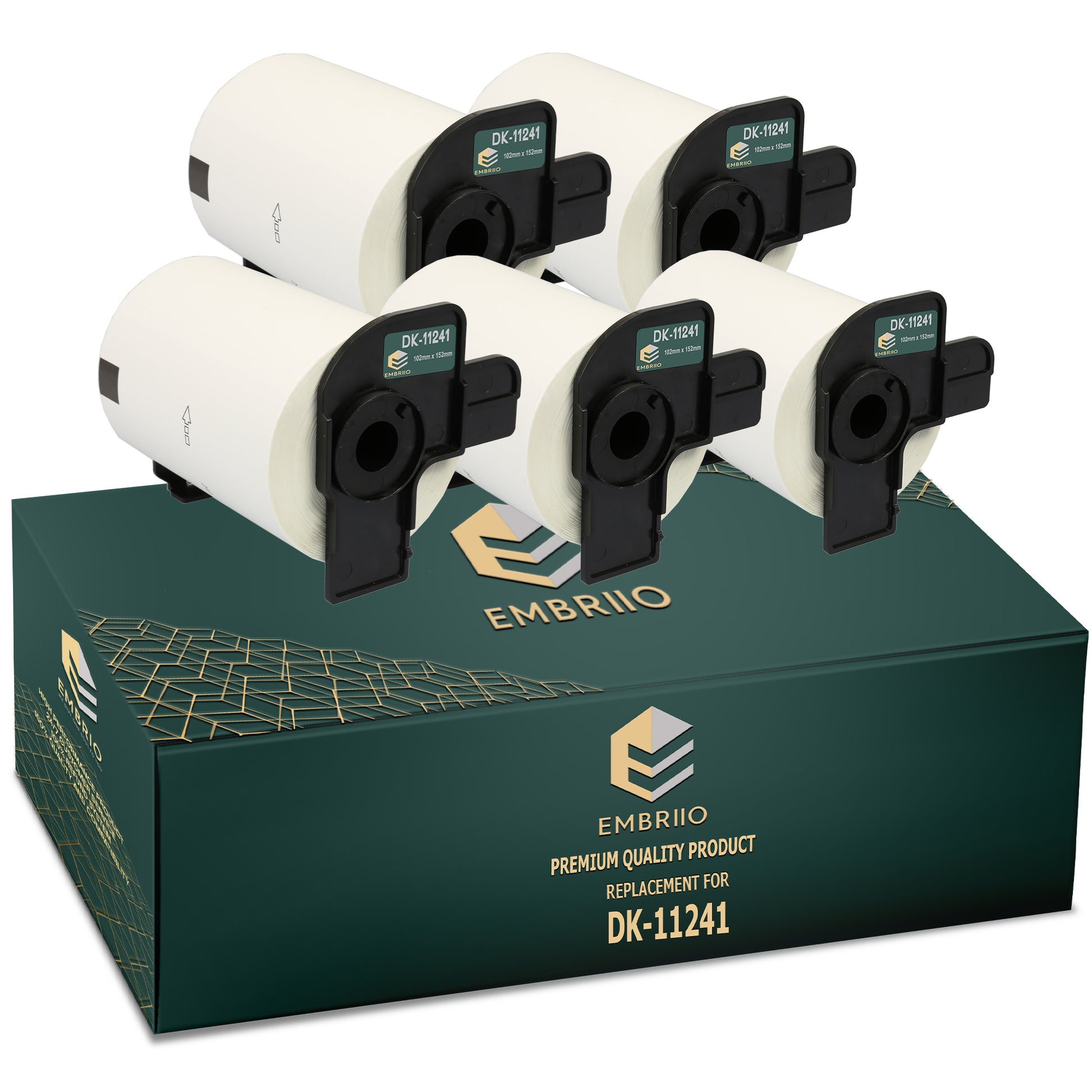 Compatible dk11241 Brother labels - Shipping Label Rolls - 102mm x 152mm