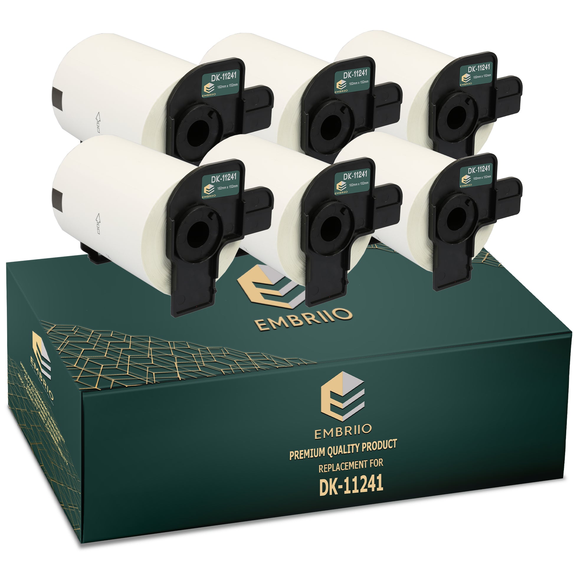 Compatible dk11241 Brother labels - Shipping Label Rolls - 102mm x 152mm