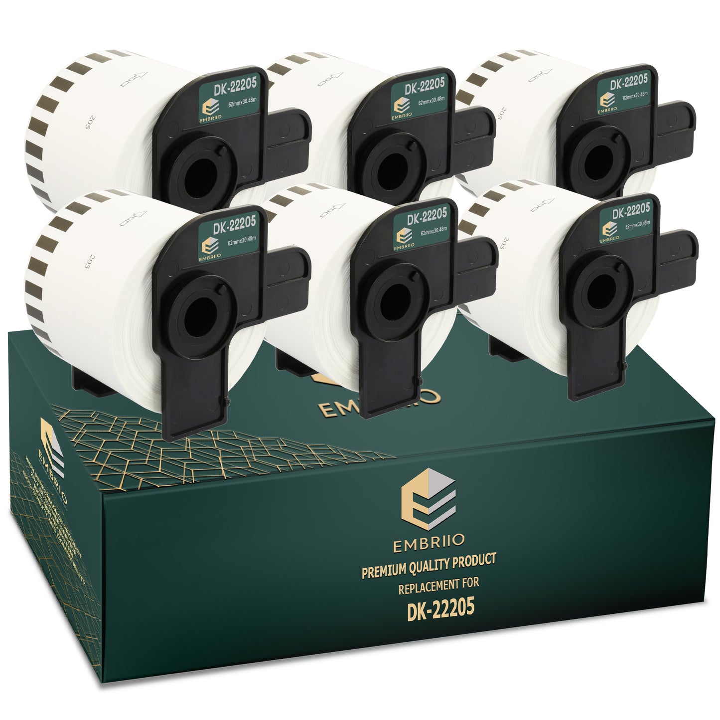 Brother dk-22205 compatible labels - 62mm x 30.48m