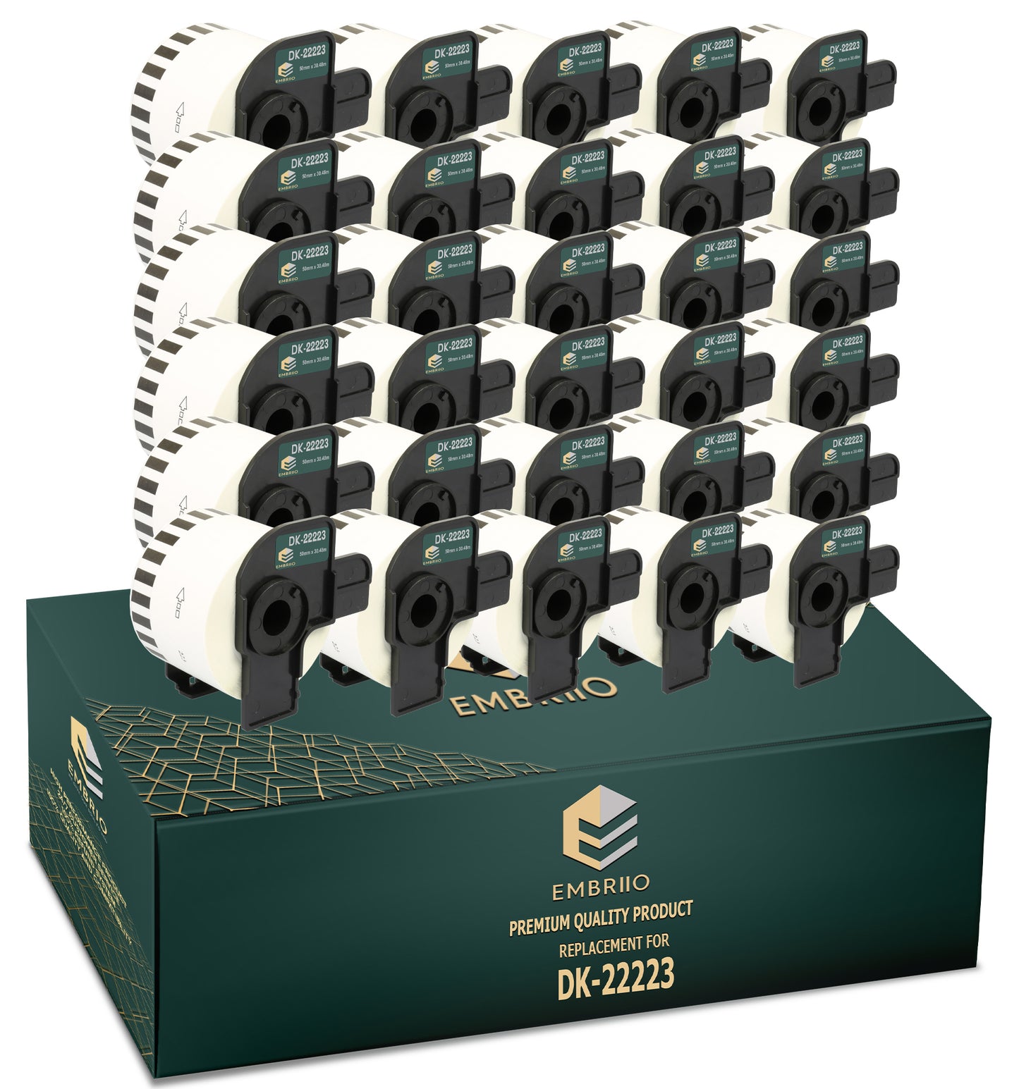 Compatible Brother dk22223 labels - 50mm x 30.48m