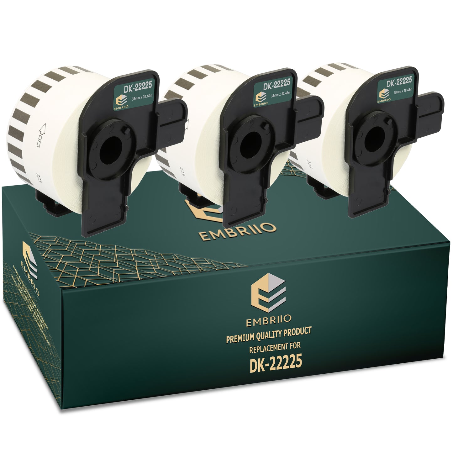 Compatible Brother dk22225 labels - 38mm x 30.48m