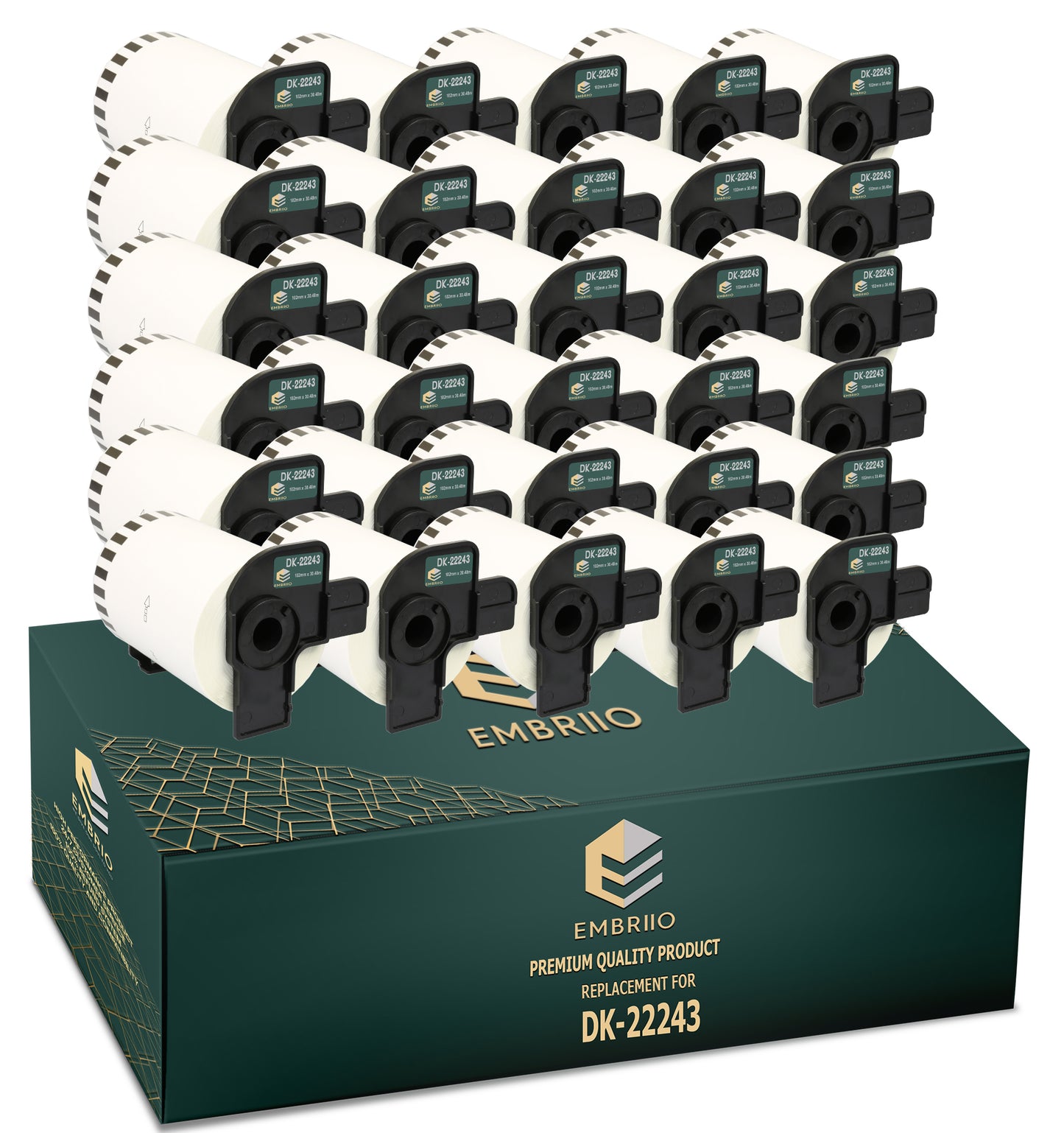 Compatible Brother dk22243 labels - 102mm x 30.48m