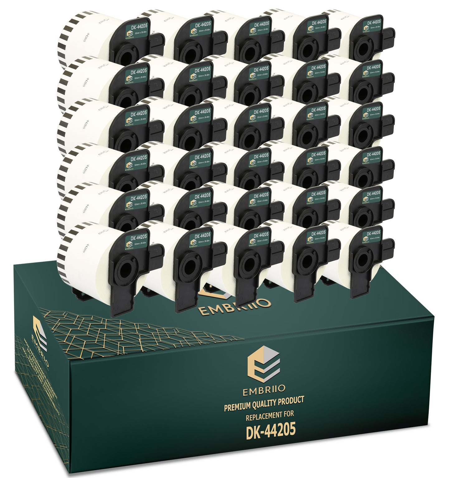 Compatible Brother dk 44205 labels - Removable Continuous Label Roll- 62mm x 30.48m