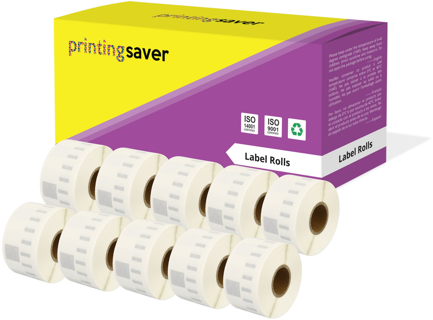 Compatible Roll 99013 S0722410 36mm x 89mm Transparent Address Labels for Dymo LabelWriter 450 400 Seiko SLP 450 - Printing Saver