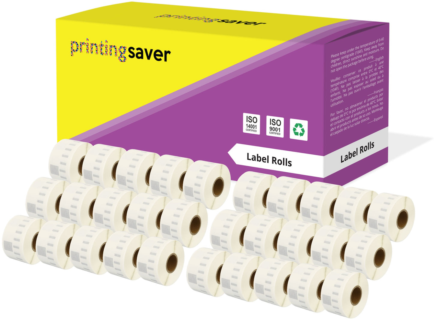 Printing Saver 99013 36 x 89 mm Compatible Clear Address Labels Roll for Dymo LabelWriter 300 320 400 450 Turbo - Printing Saver