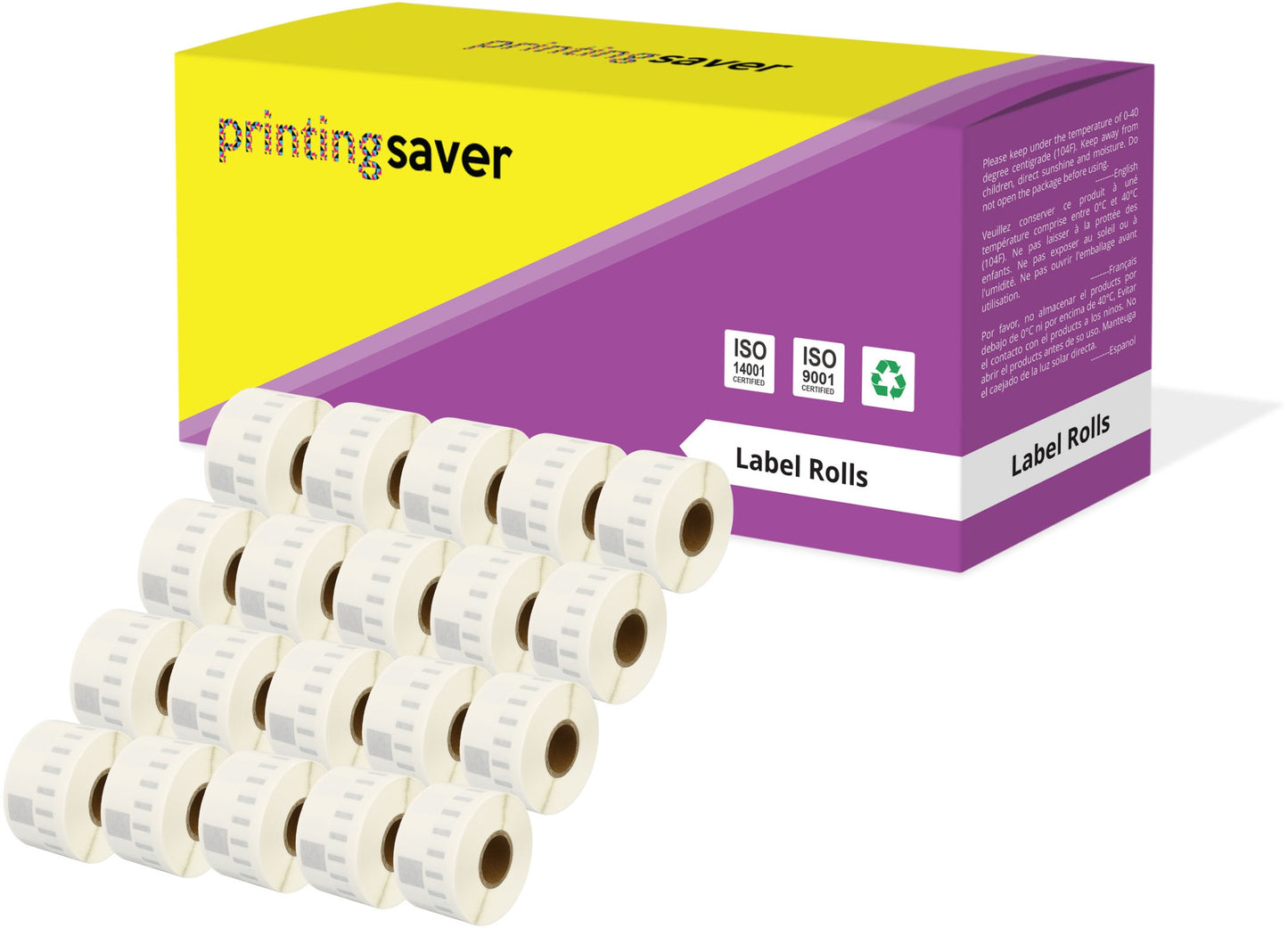 Printing Saver 99013 36 x 89 mm Compatible Clear Address Labels Roll for Dymo LabelWriter 300 320 400 450 Turbo - Printing Saver