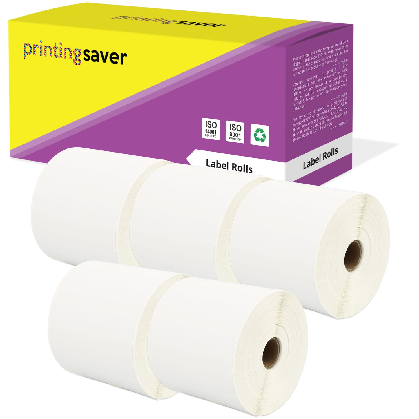 Compatible Roll 100mm x 150mm White Direct Thermal Labels for Zebra - Printing Saver