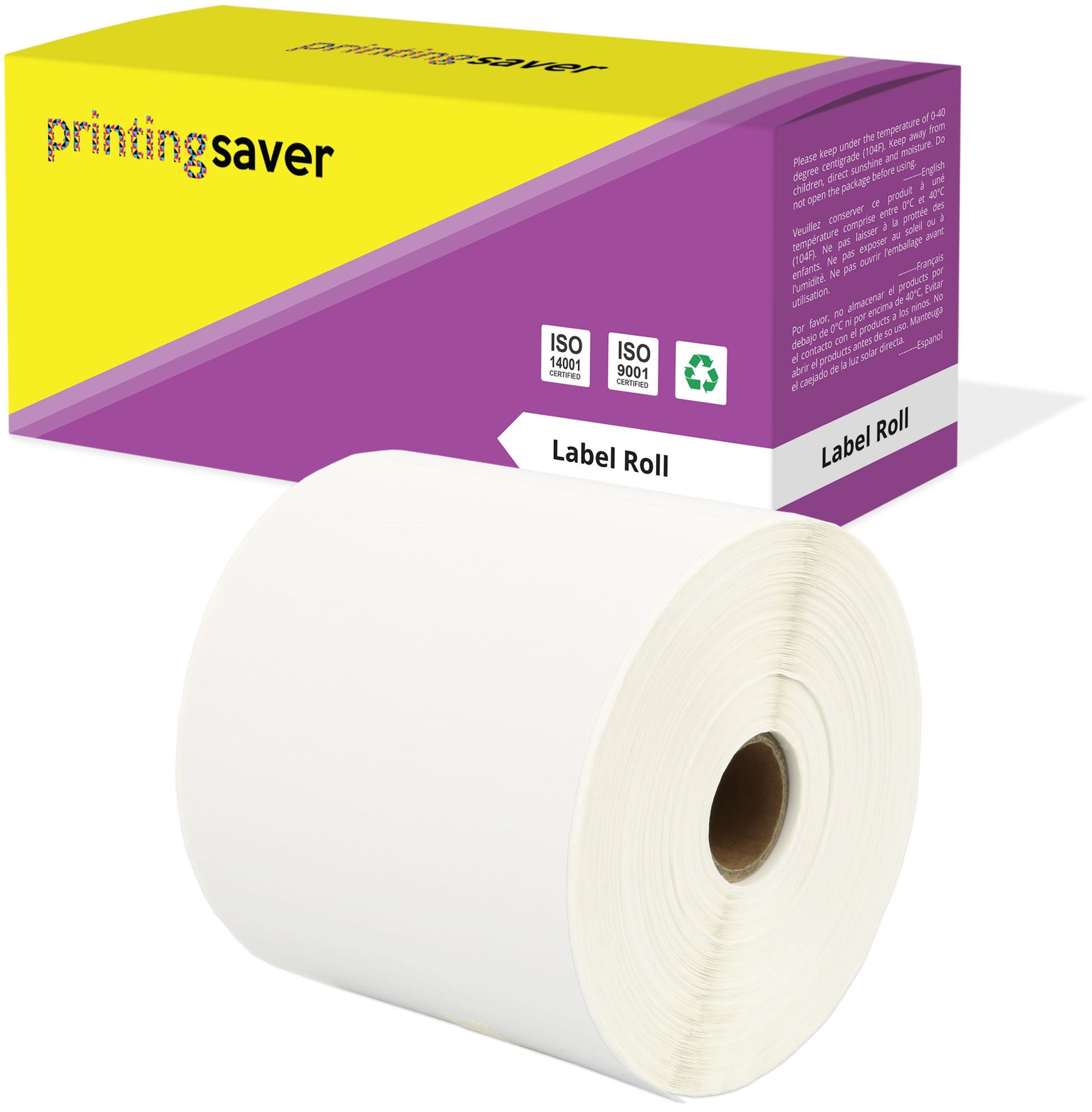 Compatible Roll 100mm x 150mm White Direct Thermal Labels for Zebra - Printing Saver